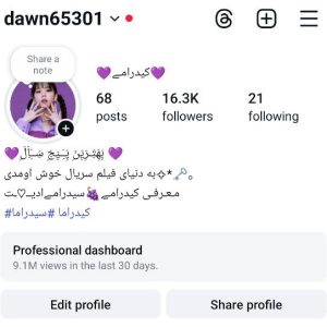 پیج اینستاگرام 16کا - dawn65301