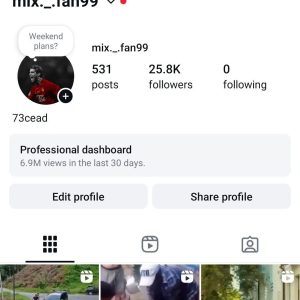 پیج اینستاگرام 25کا - mix._.fan99