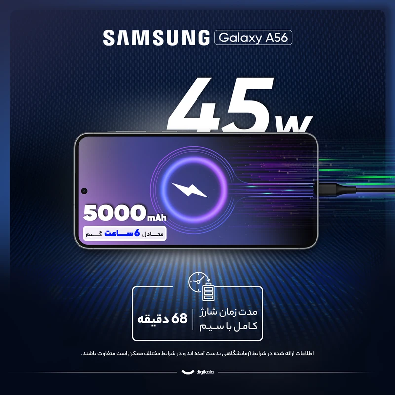 گوشی سامسونگ Galaxy A56 رجیسترشده دو سیمکارت 128 گیگابایت با رم 8 گیگابایت - Image 3