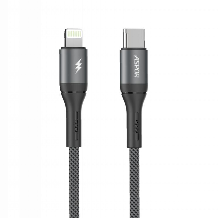 کابل آیفون آسپور مدل ASPOR AC56 – USB‑C to iPh – 27W Fast Charging