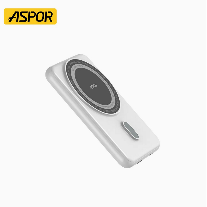 پاوربانک مگنتی ASPOR مدل A385 ظرفیت 10000 میلیآمپر با شارژ بیسیم 15 وات - Image 2